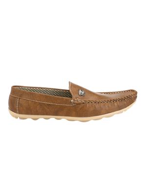 tan leatherette slip on loafer - 14923765 - Standard Image - 2