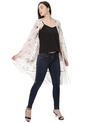 Beige printed shrug - 14923829 - Standard Image - 2