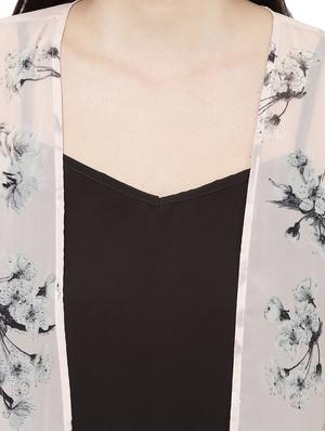 Beige printed shrug - 14923829 - Standard Image - 5