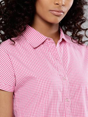 checkered shirt dress - 14923837 - Standard Image - 5