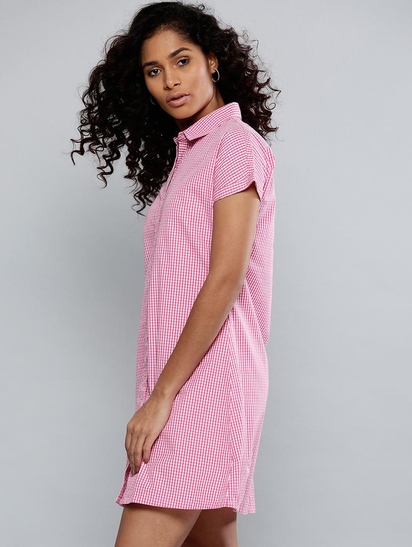 checkered shirt dress - 14923837 - Zoom Image - 2