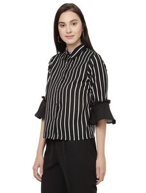 bell sleeved stripe shirt - 14923856 - Standard Image - 2