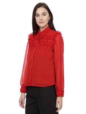 red solid shirt - 14923871 - Standard Image - 2