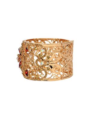 Red Gold Tone Stone Bangle Bracelet - 14924170 - Standard Image - 2