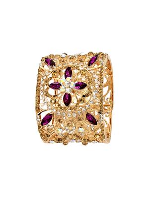 Purple Gold Tone Stone Bangle Bracelet - 14924171 - Standard Image - 2