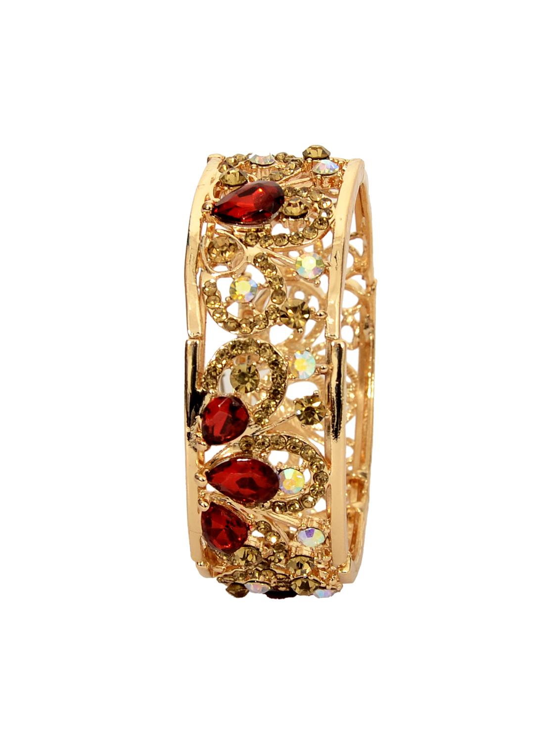 Red Gold Tone Bangle Bracelet - 14924193 - Zoom Image - 2