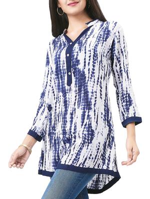 blue rayon aline kurti - 14924302 - Standard Image - 2