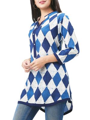 blue rayon aline kurti - 14924305 - Standard Image - 2