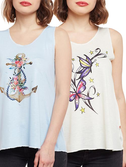 set of 2 multi colored tank tee - 14924411 - Very Small Image - 1