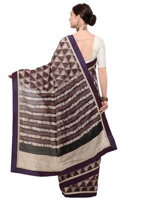 geometrical printed saree with blouse - 14925868 - Standard Image - 2