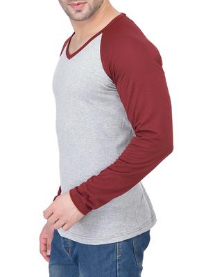 grey cotton raglan tshirt - 14926025 - Standard Image - 2