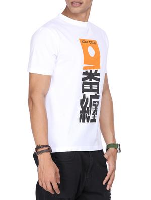 white cotton front print tshirt - 14926170 - Standard Image - 2