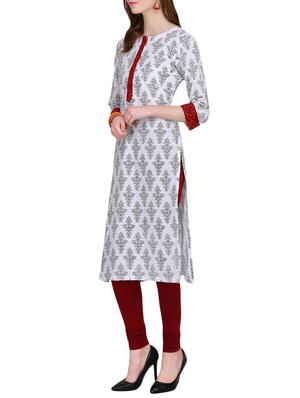 KAANCHIE NANGGIA cotton block printed kurta - 14926476 - Standard Image - 2
