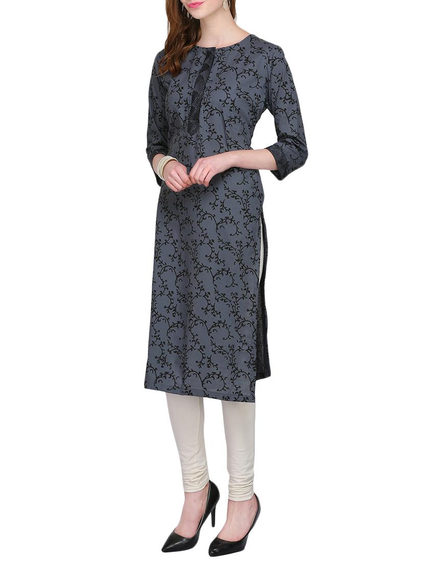 KAANCHIE NANGGIA cotton block printed kurta - 14926477 - Zoom Image - 2