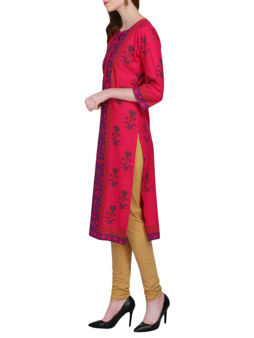 KAANCHIE NANGGIA cotton block printed kurta - 14926479 - Zoom Image - 2