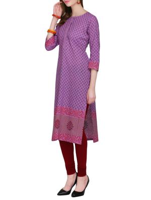 KAANCHIE NANGGIA cotton block printed kurta - 14926488 - Standard Image - 2
