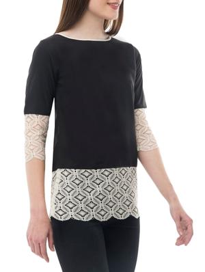 lace panel detail top - 14930559 - Standard Image - 2