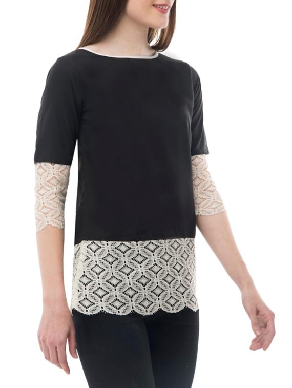 lace panel detail top - 14930559 - Zoom Image - 2