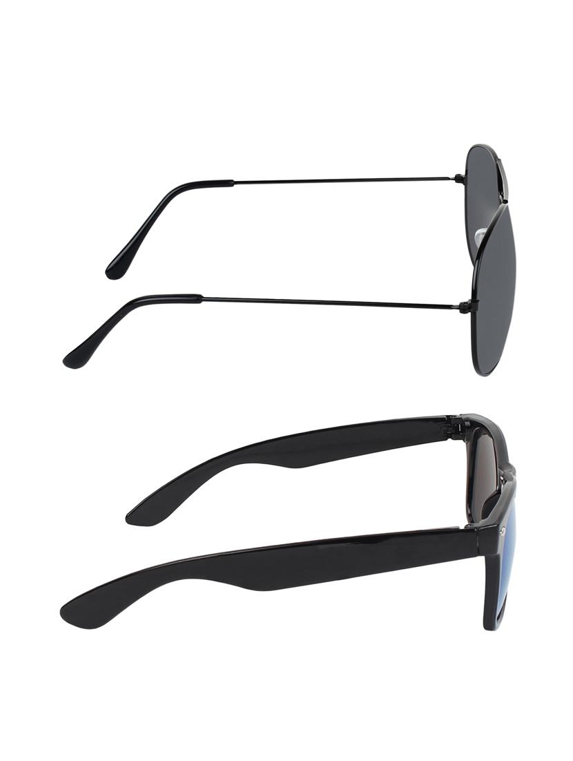 Abner Aviator, Wayfarer Sunglasses (Black, Blue) - 14931158 - Zoom Image - 5