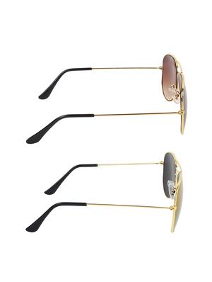 Abner Aviator, Aviator Sunglasses (Brown, Blue) - 14931231 - Standard Image - 5