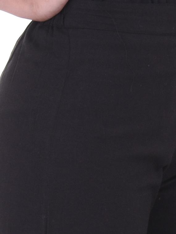 black rayon flared palazzo - 14931287 - Zoom Image - 5