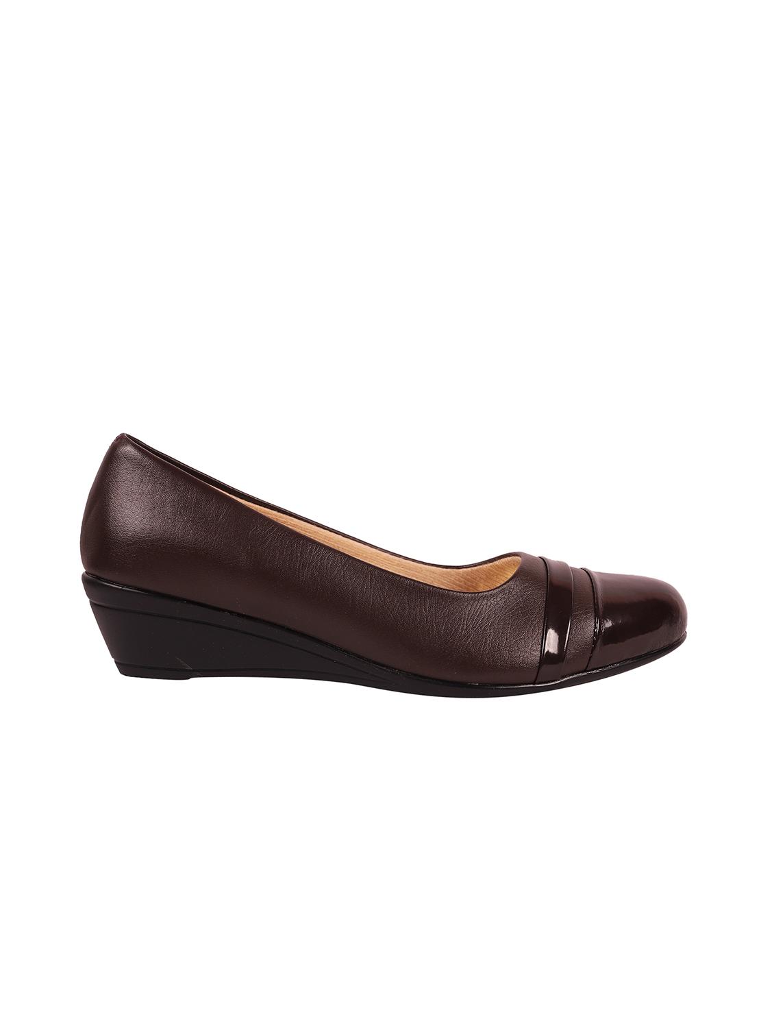 brown leatherette slip on formal shoes - 14931442 - Zoom Image - 2