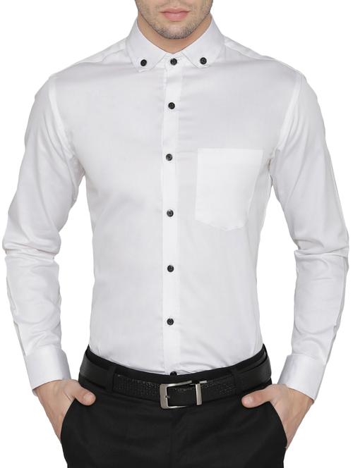 white cotton formal shirt - 14933279 - Standard Image - 1