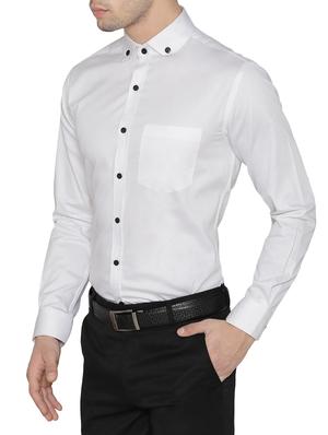 white cotton formal shirt - 14933279 - Standard Image - 2