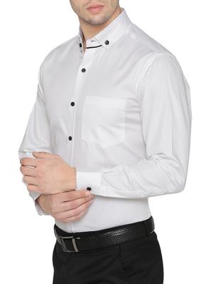 white cotton formal shirt - 14933281 - Standard Image - 2