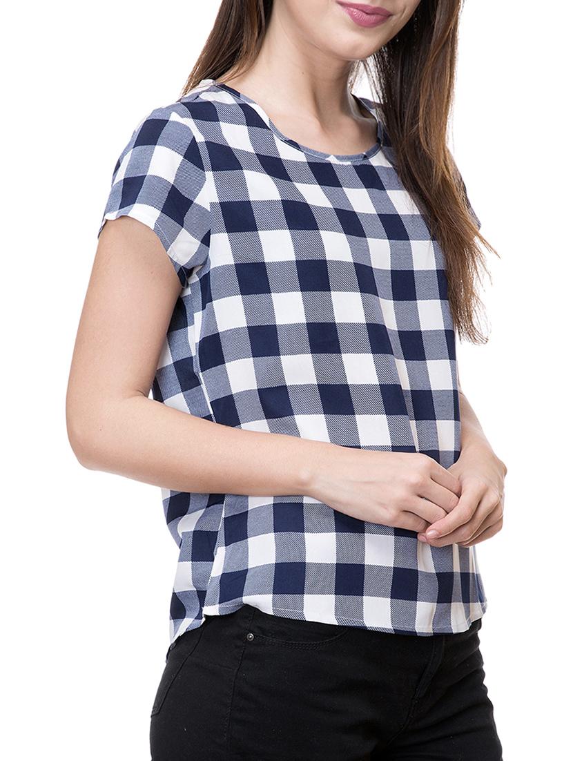 blue checkered top - 14933353 - Zoom Image - 2