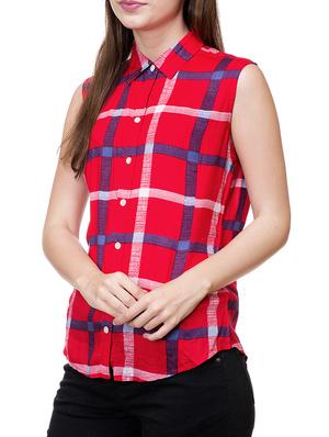 curved hem checkered shirt - 14933661 - Standard Image - 2