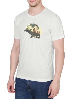 white cotton chest print tshirt - 14936165 - Standard Image - 2