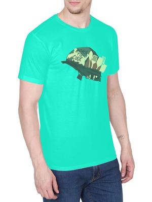 green cotton chest print tshirt - 14936166 - Standard Image - 2