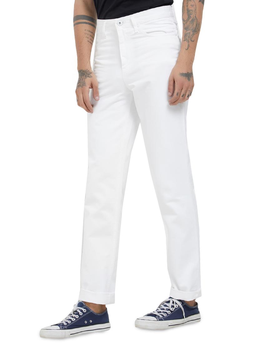white denim plain jeans - 14937495 - Zoom Image - 2