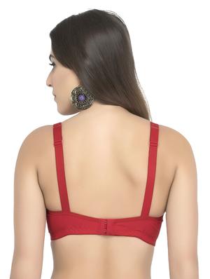 solid red cotton bra - 14938586 - Standard Image - 2