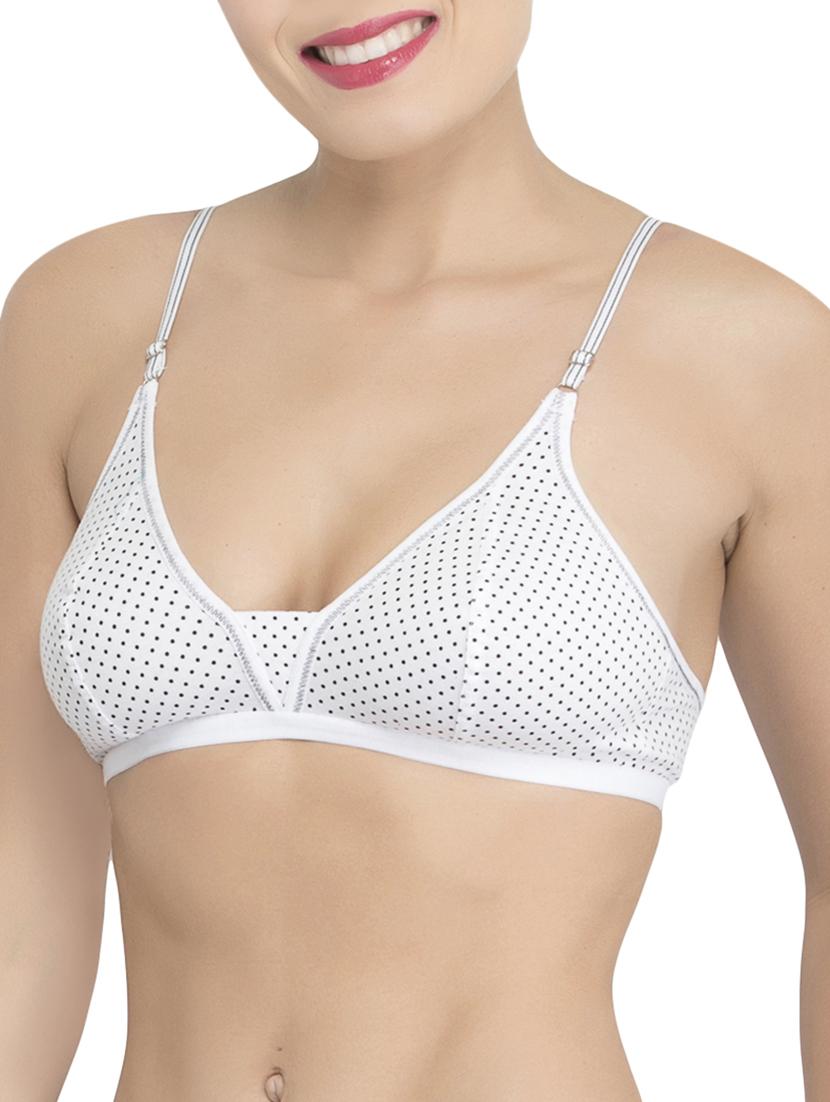 white blended knit minimizer bra - 14938590 - Zoom Image - 2