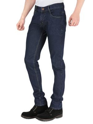 dark blue cotton plain jean - 14941525 - Standard Image - 2
