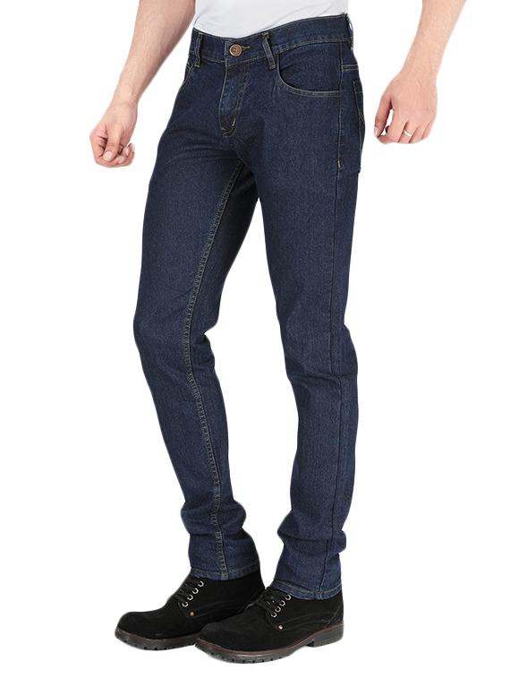 dark blue cotton plain jean - 14941525 - Zoom Image - 2
