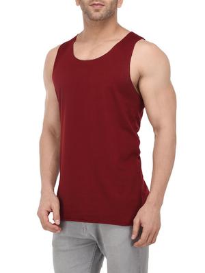 maroon cotton vest - 14946450 - Standard Image - 2
