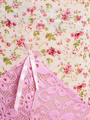 beige printed nightwear set - 14948425 - Standard Image - 5