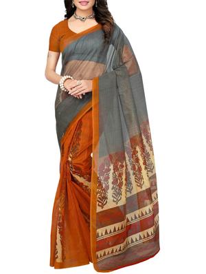 set of 2 multicolor net printed saree combo with blouse - 14952122 - Standard Image - 2