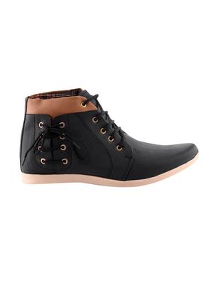 black leatherette low ankle boot - 14953255 - Standard Image - 2