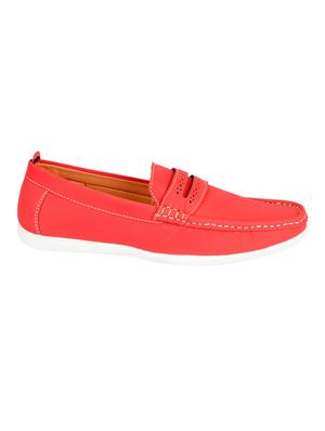 red leatherette slip on loafer - 14954385 - Standard Image - 2