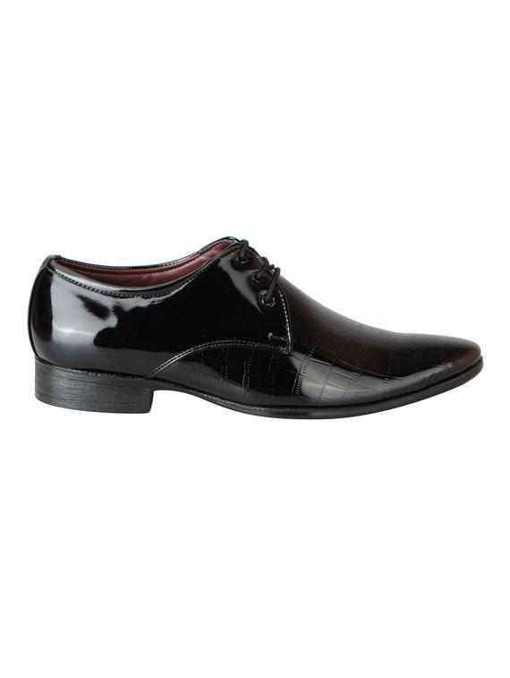 black leatherette formal derby - 14954410 - Zoom Image - 2