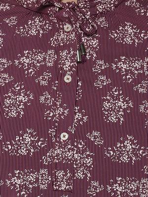 maroon modal printed tunic - 14954982 - Standard Image - 5