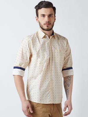 beige cotton casual shirt - 14955114 - Standard Image - 2