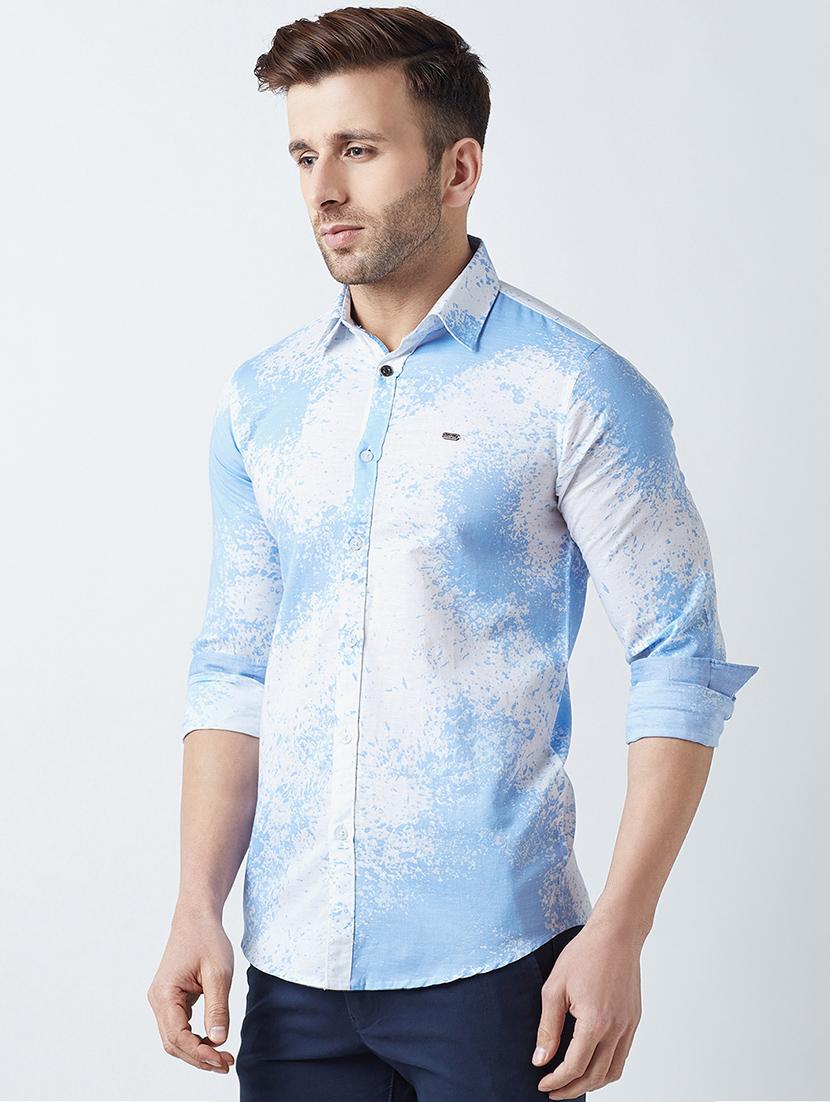 light blue linen casual shirt - 14955121 - Zoom Image - 2