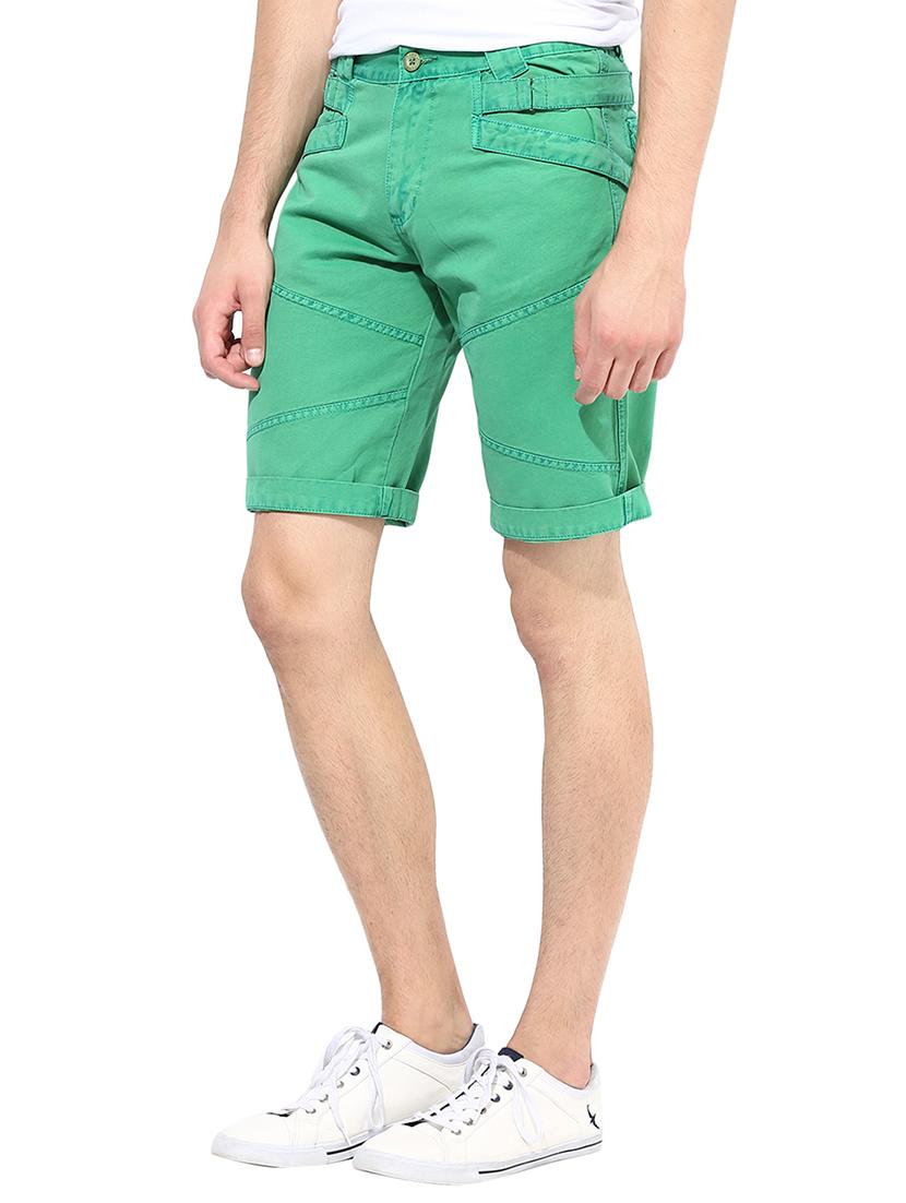 green cotton shorts - 14956788 - Zoom Image - 2
