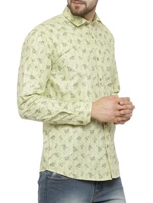 green cotton casual shirt - 14957416 - Standard Image - 2