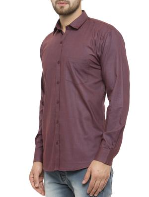 purple cotton casual shirt - 14957422 - Standard Image - 2